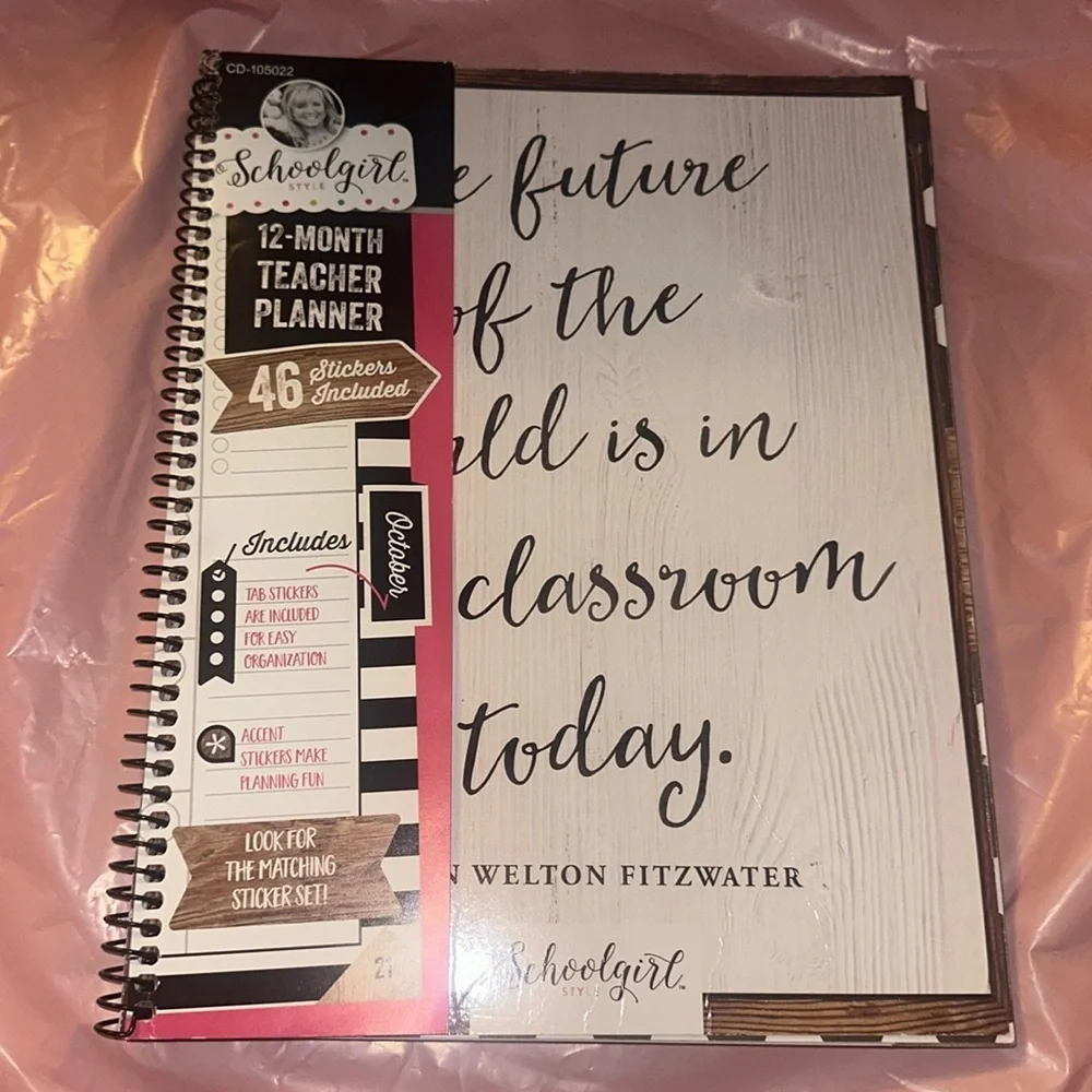 School Girl Teacher Planner Undated - 12 month planner